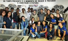 Alunos do Paespe em visita ao estádio Rei Pelé