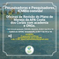 ICBS recebe oficina sobre plano de manejo da Costa dos Corais