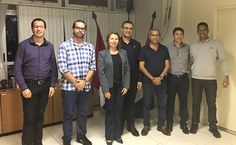 Pesquisadores e Gestão em reunião realizada em maio para finalizar os detalhes da instalação