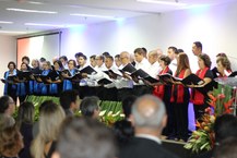 O Coro da Universidade Federal de Alagoas encantou os presentes na abertura da Bienal