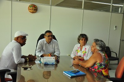 Reunião aconteceu nesta sexta-feira (19), no Gabinete do vice-reitor, José Vieira. Foto: Letícia Sant'Ana | nothing