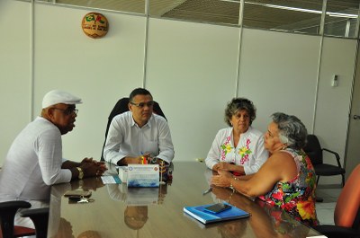 Reunião aconteceu nesta sexta-feira (19), no Gabinete do vice-reitor, José Vieira. Foto: Letícia Sant'Ana