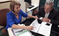 Reitora com o deputado federal Ronaldo Lessa