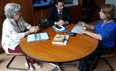 Reitora e superintendente com Nivaldo Albuquerque