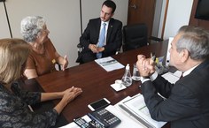 Reitora e superintendente do HUPAA com Ronaldo Lessa e Nivaldo Albuquerque