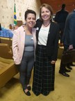 Reitora Valéria Correia e Marianna Dias, presidente da Une