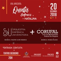 Orquestra Sinfônica e Corufal fazem concerto de Natal no Teatro Deodoro