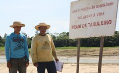 Moradores da comunidade engajados para a preservação das tartarugas. Foto acervo do pesquisador