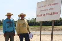 Moradores da comunidade engajados para a preservação das tartarugas. Foto acervo do pesquisador