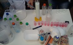 Coletas do leite de cabra para análise. Foto: Arquivo Pessoal