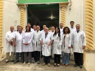 Professores de Anatomia no antigo CCBI antes da mudança para o novo prédio