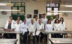 Professores de Anatomia no antigo CCBI antes da mudança para o novo prédio
