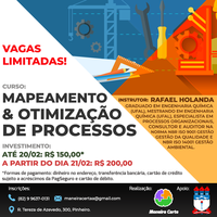 Grupo de extensão promove curso de Mapeamento e Otimização de Processos