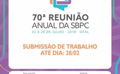 Arte de divulgação da SBPC 2018