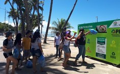 Material foi dispensado corretamente no container de coleta seletiva