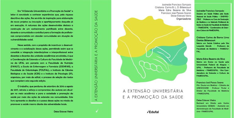 Capa do livro “A Extensão Universitária e a Promoção da Saúde”