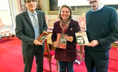 A reitora Valéria Correia em visita à Universidade de Pavia, na Itália