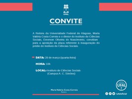 Gestão convida comunidade acadêmica para a inauguração do Instituto de Ciências Sociais