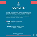 Gestão convida comunidade acadêmica para a inauguração do Instituto de Ciências Sociais