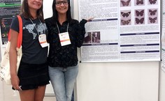 Suelle dos Santos e Lívia Costa apresentaram trabalho no evento