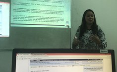 Jaqueline Leite ministrando o curso