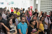 Representantes da comunidade acadêmica e administrativa da Fale