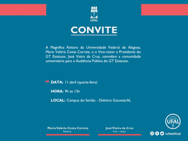 Gestão convida para Audiência Pública do Estatuto em Delmiro Gouveia