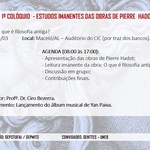 Grupos de estudos realizam colóquio sobre obras de Pierre Hadot