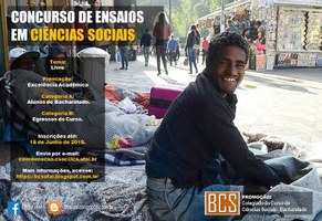 Concurso de Ensaios em Ciências Sociais inscreve estudantes e egressos