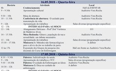 Programação da  4ª Jornada Científica de Enfermagem