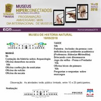 Dia Internacional dos Museus e 28 anos do MHN são comemorados nesta sexta (18)