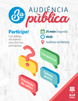 Gestão convida comunidade universitária para a 3ª Audiência Pública da Ufal