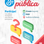 Gestão convida comunidade universitária para a 3ª Audiência Pública da Ufal