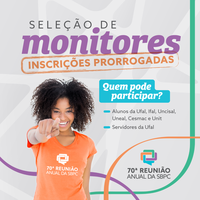 Prorrogadas inscrições para monitores na SBPC 2018