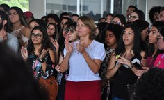 Reitora acompanhou a apresentação cultural