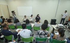 Profissionais e estudantes atuaram na cobertura da SBPC 2018. Foto: Manuel Henrique