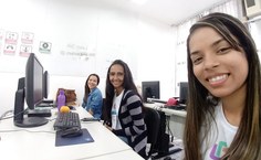 Profissionais e estudantes atuaram na cobertura da SBPC 2018. Foto: Arquivo Pessoal