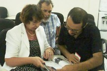 Anna Klyukina em sua primeira visita a Universidade