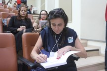 Claudia Matini, uma das organizadoras do livro Embates em torno do estado laico. Fotos: Cairo Martins
