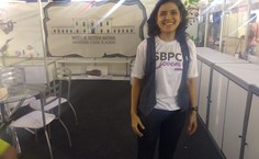A pró-reitora de Extensão Joelma Albuquerque fala sobre a importância da exposição na SBPC