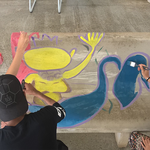 Oficina ensina a arte do grafite a estudantes na SBPC Cultural