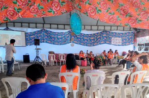 Tenda da Saúde oferece serviços aos visitantes