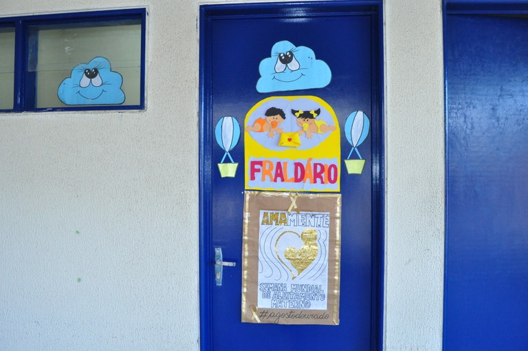 Fraldário fica entre os banheiros masculino e feminino no Cedu e é aberto à comunidade