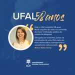 Mensagem à comunidade universitária em comemoração aos 58 anos da Ufal