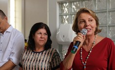 Reitora Valéria Correia conduziu a solenidade de inauguração. Foto: Thiago Prado