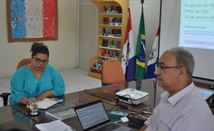 Reunião aconteceu no Gabinete da reitora