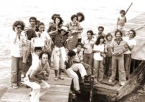 Zelia e alunos em 1978