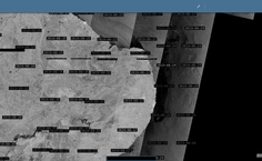 A análise foi feita, a partir de faixas, visando detectar as áreas mais afetadas. Fonte: Lapis