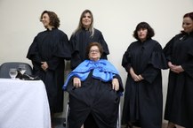 Professoras da FAU com a arquiteta Zélia Maia Nobre