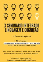 Minicurso ressalta 'problemática dos atos de fala'